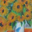 "Słoneczniki", pastel suchy