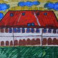 "Zamek", pastel olejny
