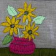 "Kwiaty", haft segmentowy