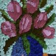 "Tulipany", haft mieszany