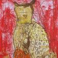 "Lampart", technika mieszana
