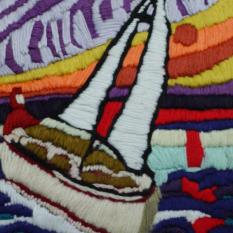 "Żagl&oacute;wka", haft segmentowy