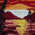 "Zachód słońca w górach", haft segmentowy 