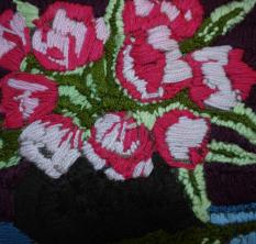 "Tulipany", haft mieszany