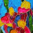 "Kwiaty", akryl