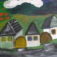 "Wieś", akryl