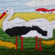 "Bociany", haft segmentowy