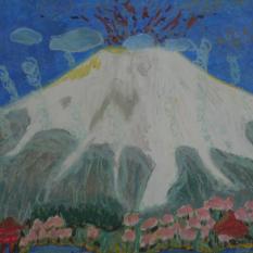 "Fuji", pastel olejny