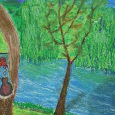 "Legenda o Srebrnej", pastel olejny