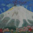 "Fuji", pastel olejny