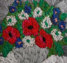 "Bukiet polnych kwiat&oacute;w", haft mieszany