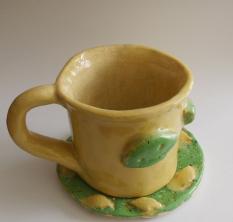 "Kubek z podstawką", ceramika