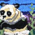 "Panda", haft atłasowy 