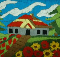 "Dom", haft segmentowy