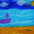 "Morze", pastel olejny