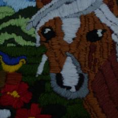 "Koń", haft mieszany 