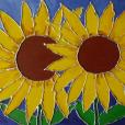 "Słoneczniki", akryl