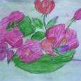 "Kwiaty", akwarela
