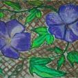 "Kwiaty", pastel olejny