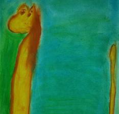 "Żyrafa", pastel suchy